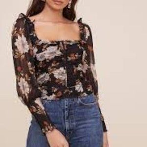 Ruched Square Neck Top